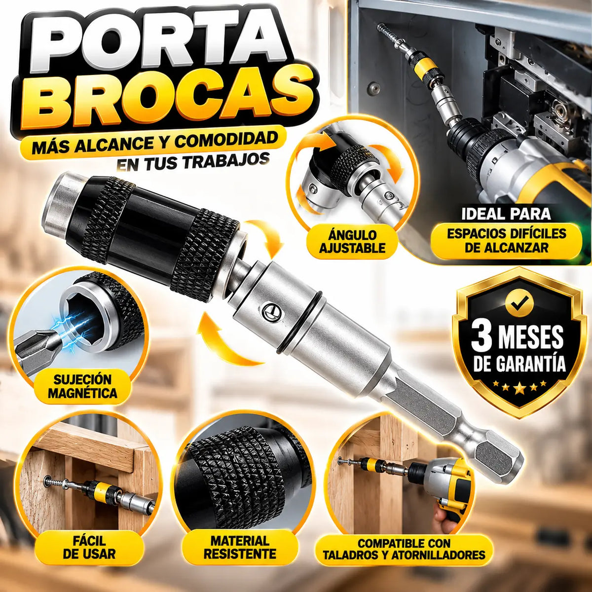 HERRAMIENTA PORTA BROCAS PARA TALADRO