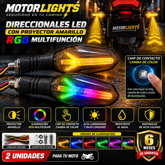 PAR DE DIRECCIONALES LED CON PROYECTOR